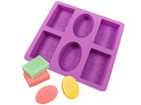 Molde silicona 4 rectangulos 2 ovalos